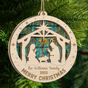 O Holy Night - Christmas, Family Gift - Personalized Suncatcher Ornament