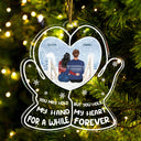 Hold My Heart - Christmas Gift For Couples - Personalized Custom Shaped Acrylic Ornament