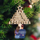 I'm Keeping You - Christmas Gift For Couple - Personalized Wooden Cutout Ornament