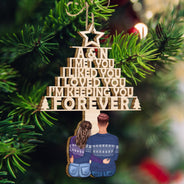 I'm Keeping You - Christmas Gift For Couple - Personalized Wooden Cutout Ornament