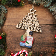I'm Keeping You - Christmas Gift For Couple - Personalized Wooden Cutout Ornament