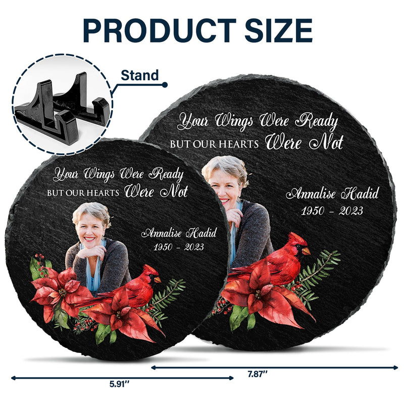 Custom Photo Cardinals I'm Always With You - Memorial Gift - Personalized Circle Memorial Garden Stone