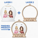 Christmas Bestie Cartoon Sitting You're My Favorite - Gift For Besties - Personalized 2-Layered Mix Ornament