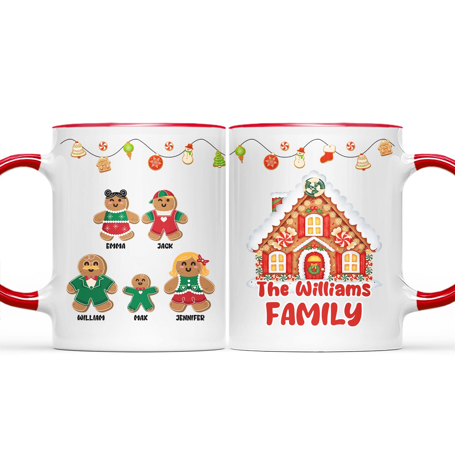 Gingerbread Family Pet - Christmas, Gift For Family - Personalized Accent Mug