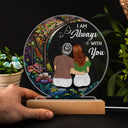 Always With You Mother Daughter - Memorial Gift - Personalized 3D Led Light Wooden Base