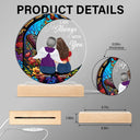 Always With You Mother Daughter - Memorial Gift - Personalized 3D Led Light Wooden Base