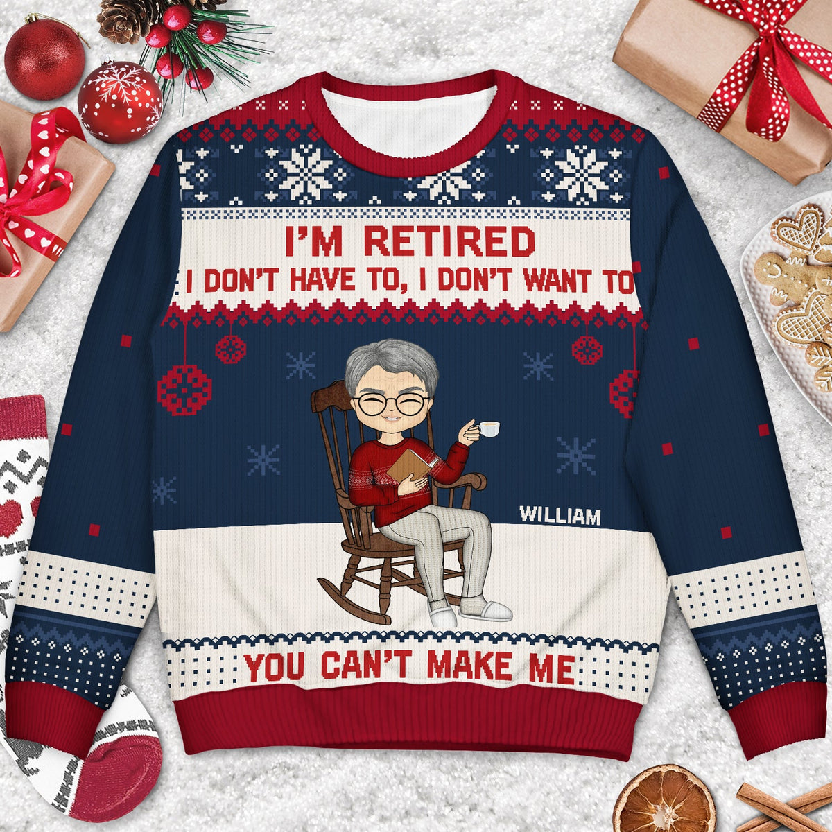 Christmas Retired What Day Is Today - Gift For Retiree - Personalized Unisex Ugly Sweater