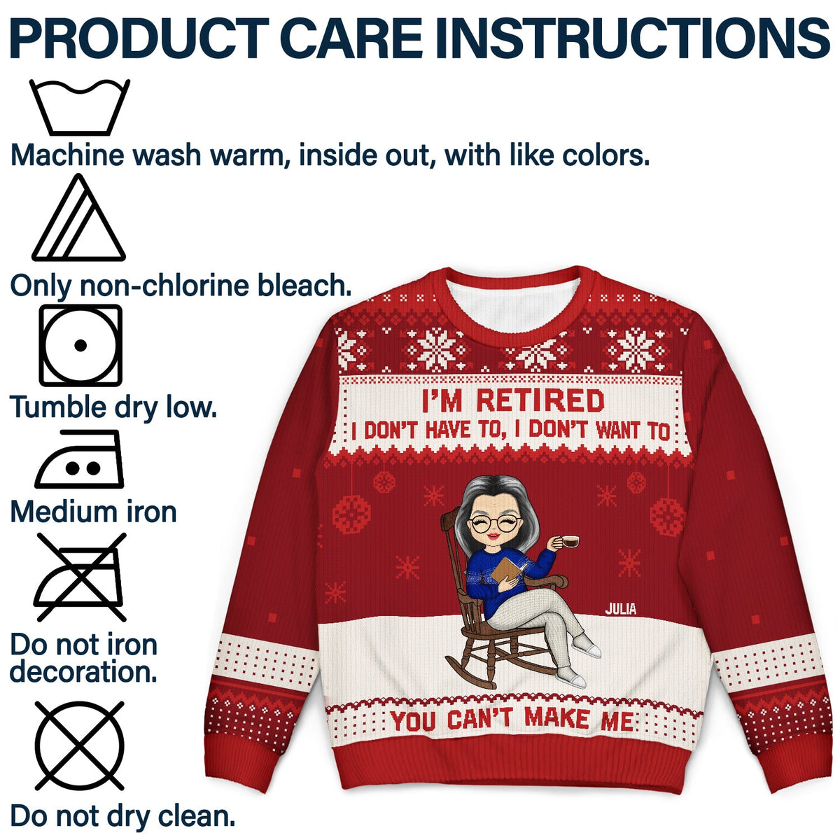 Christmas Retired What Day Is Today - Gift For Retiree - Personalized Unisex Ugly Sweater