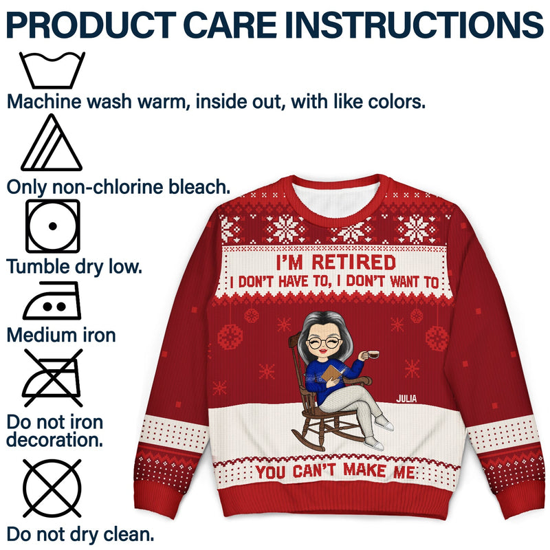 Christmas Retired What Day Is Today - Gift For Retiree - Personalized Unisex Ugly Sweater