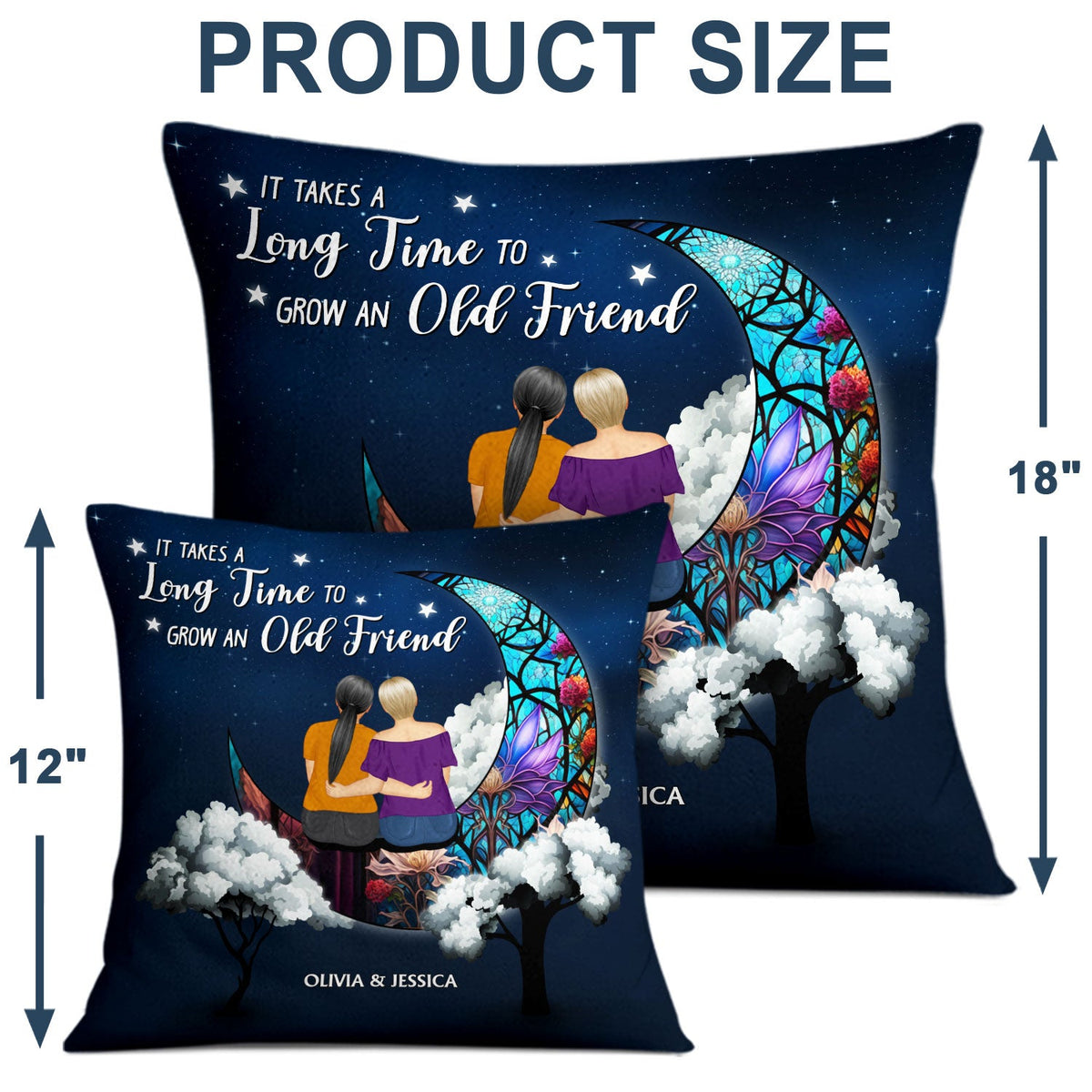 Grow An Old Friend - Gift For Bestie - Personalized Pillow