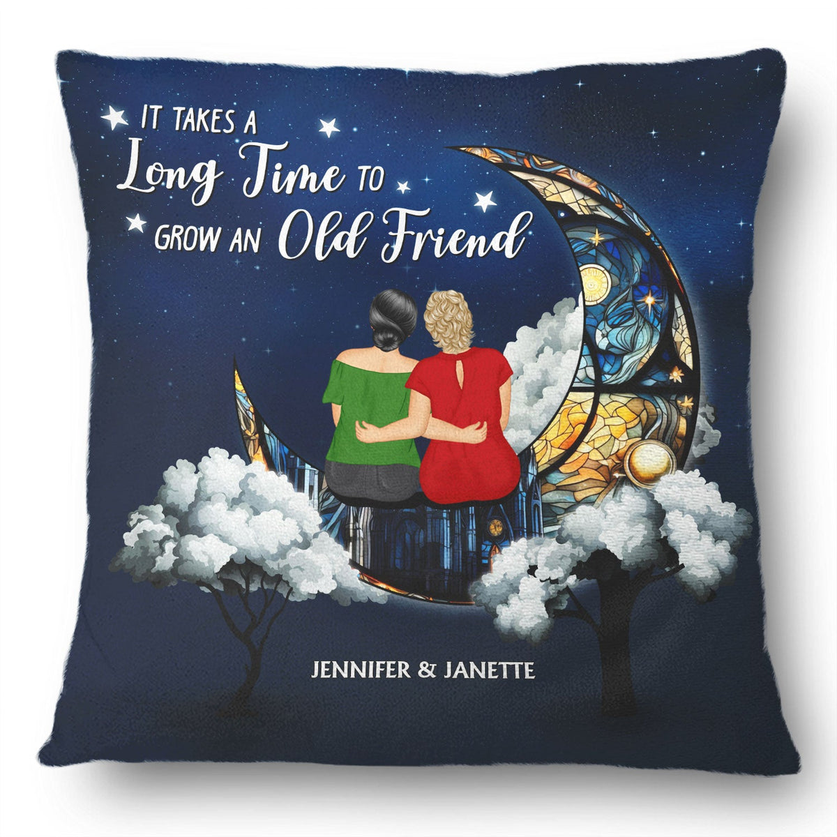 Grow An Old Friend - Gift For Bestie - Personalized Pillow
