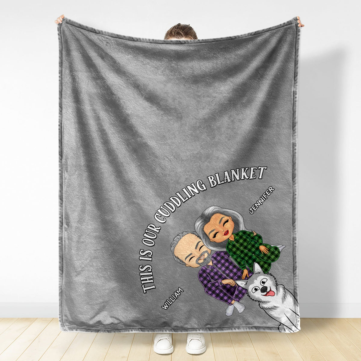 This Is Our Cuddling Blanket - Gift For Pet Lovers Couple - Personalized Fleece Blanket