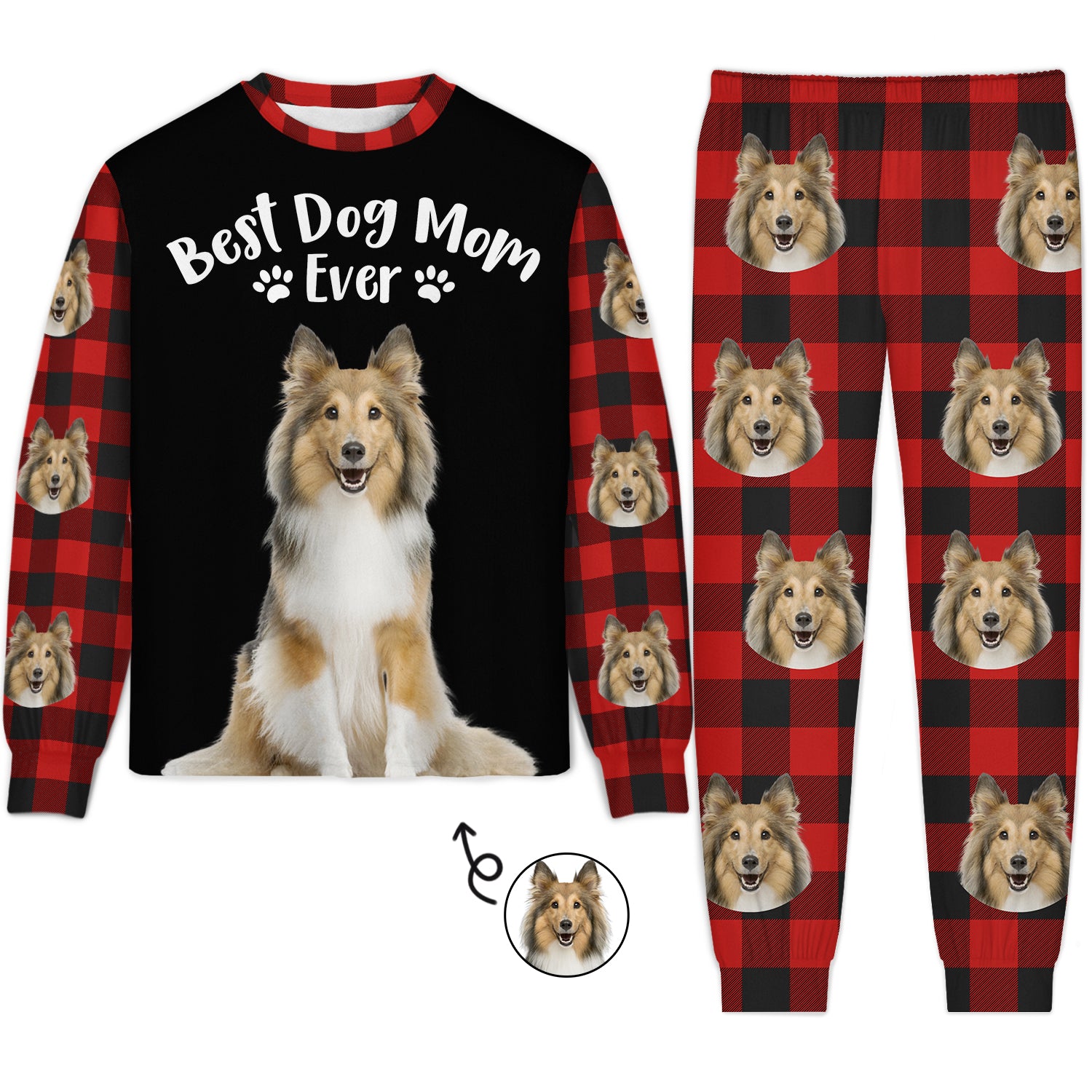 Custom Photo Best Mom Ever - Gift For Pet Lovers - Personalized Unisex Pajamas Set