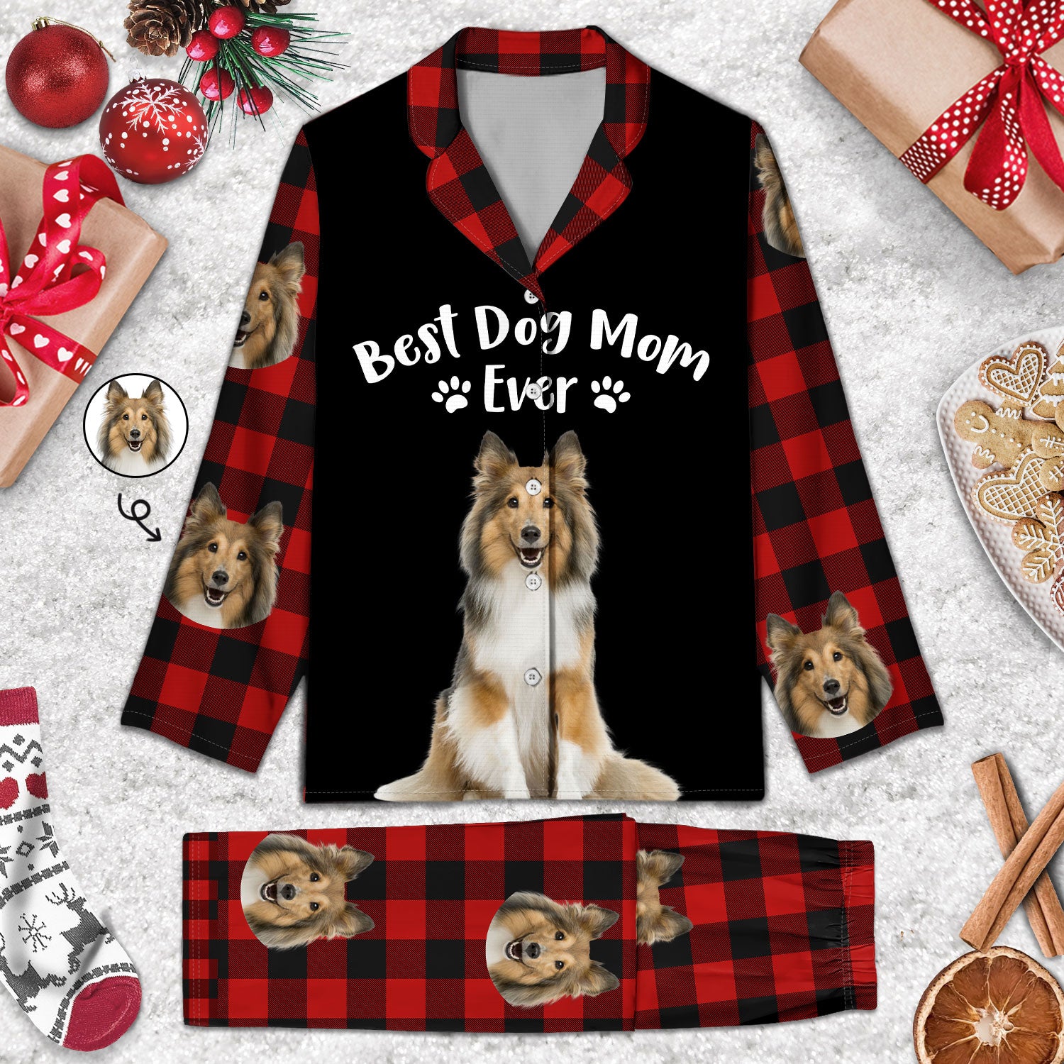 Custom Photo Best Mom Ever - Gift For Pet Lovers - Personalized Long Pajamas Set