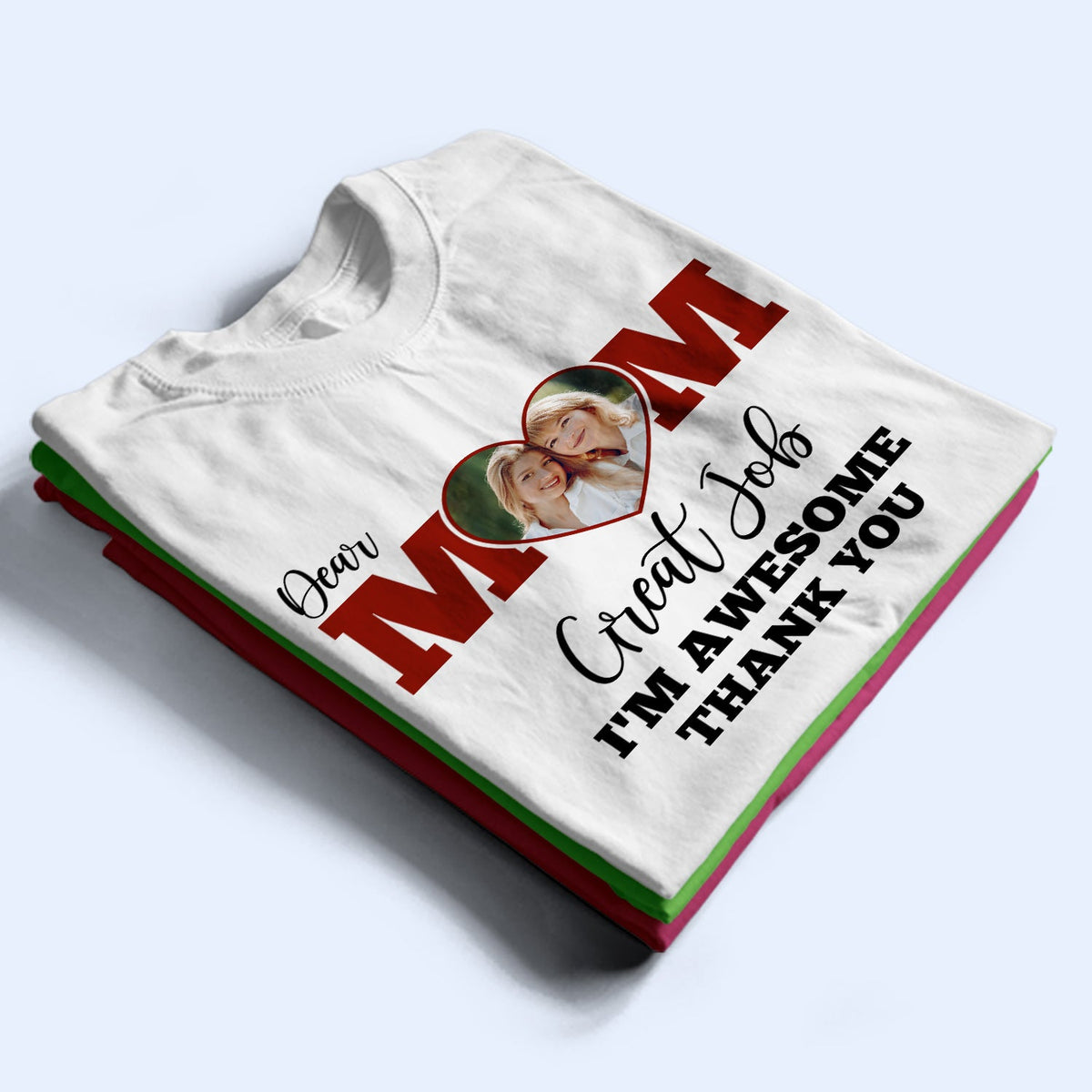 Custom Photo Mom I Love You To The Moon And Back - Gift For Mother - Personalized T Shirt