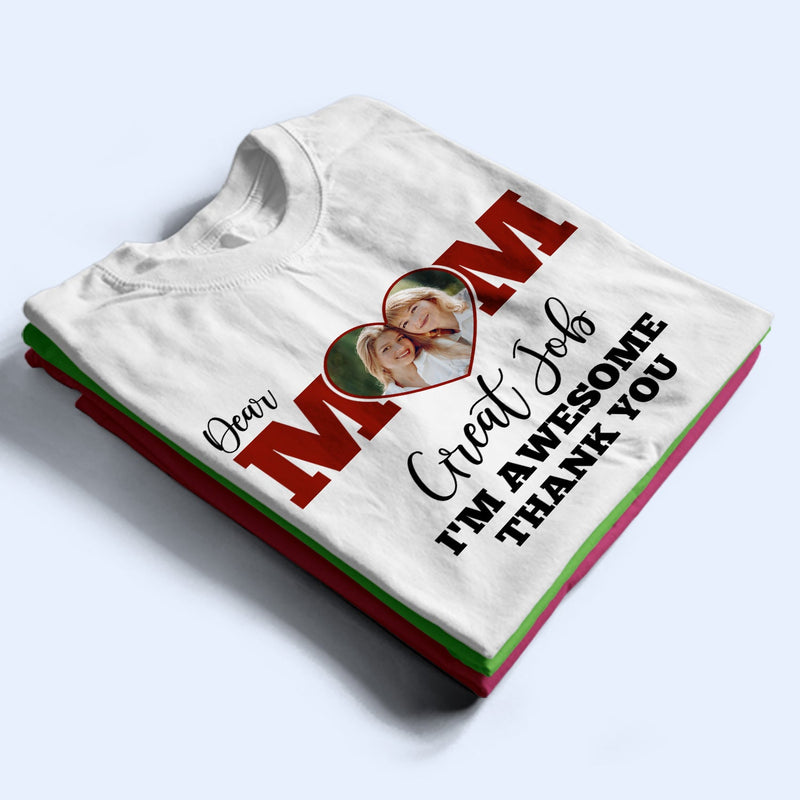 Custom Photo Mom I Love You To The Moon And Back - Gift For Mother - Personalized T Shirt