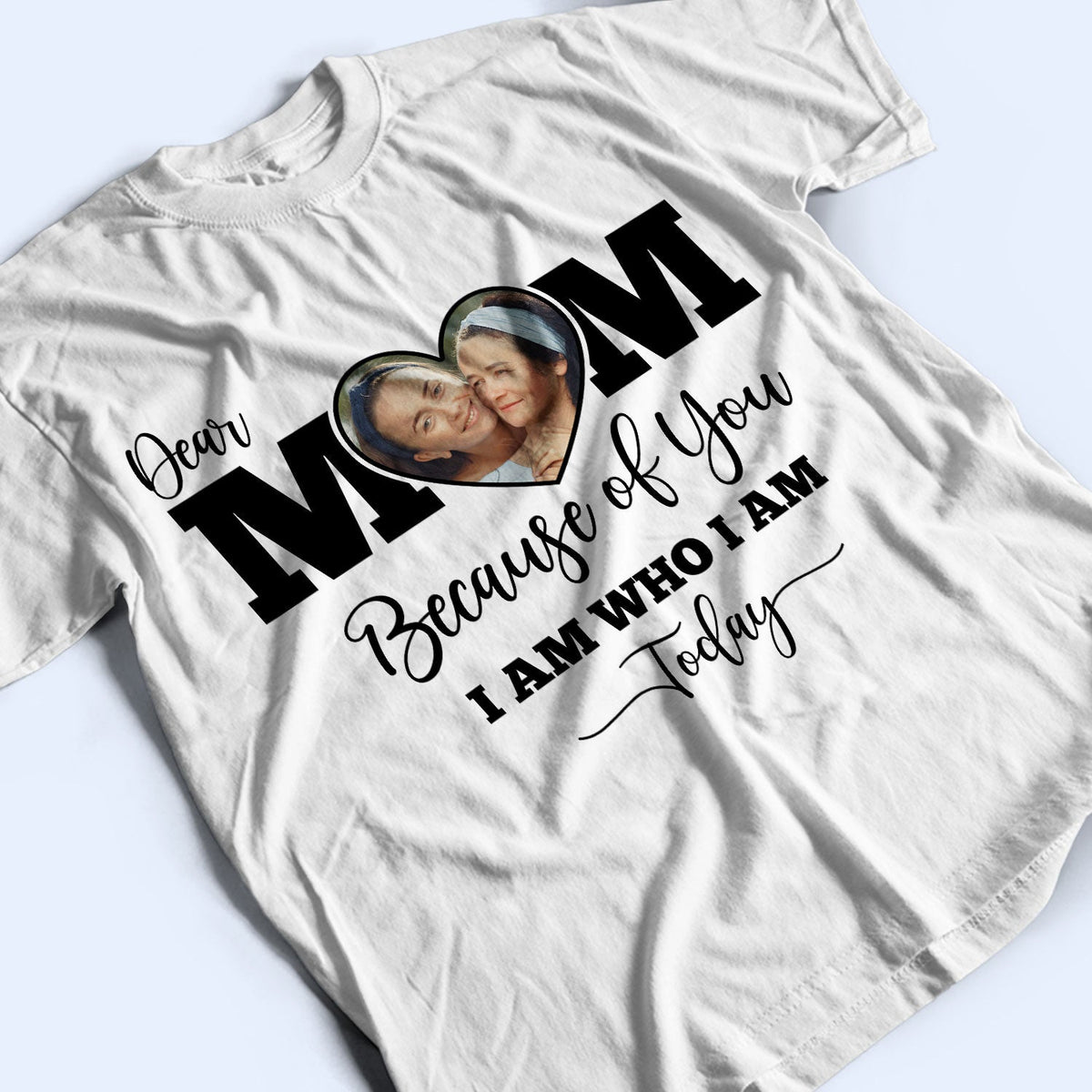 Custom Photo Mom I Love You To The Moon And Back - Gift For Mother - Personalized T Shirt