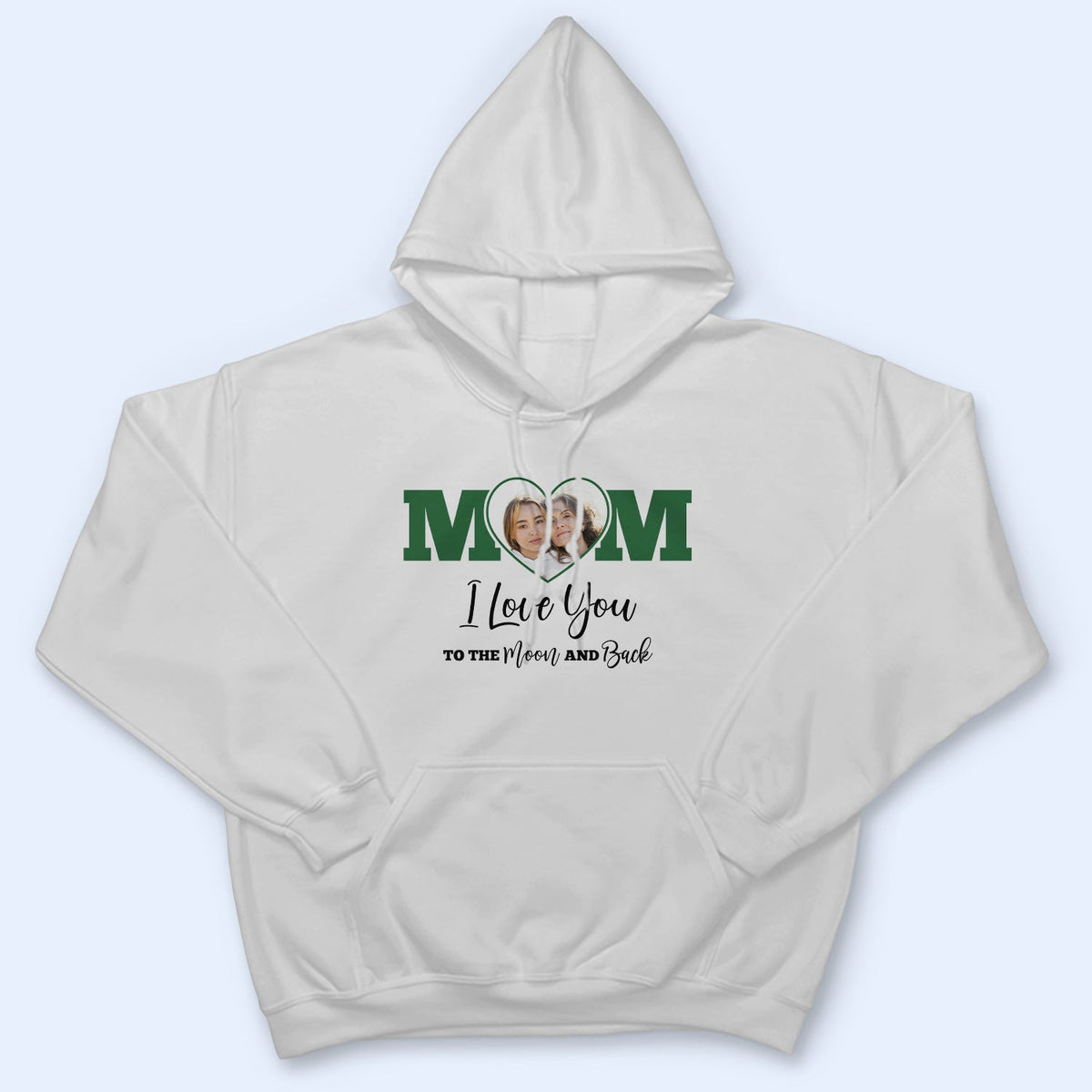 Custom Photo Mom I Love You To The Moon And Back - Gift For Mother - Personalized T Shirt