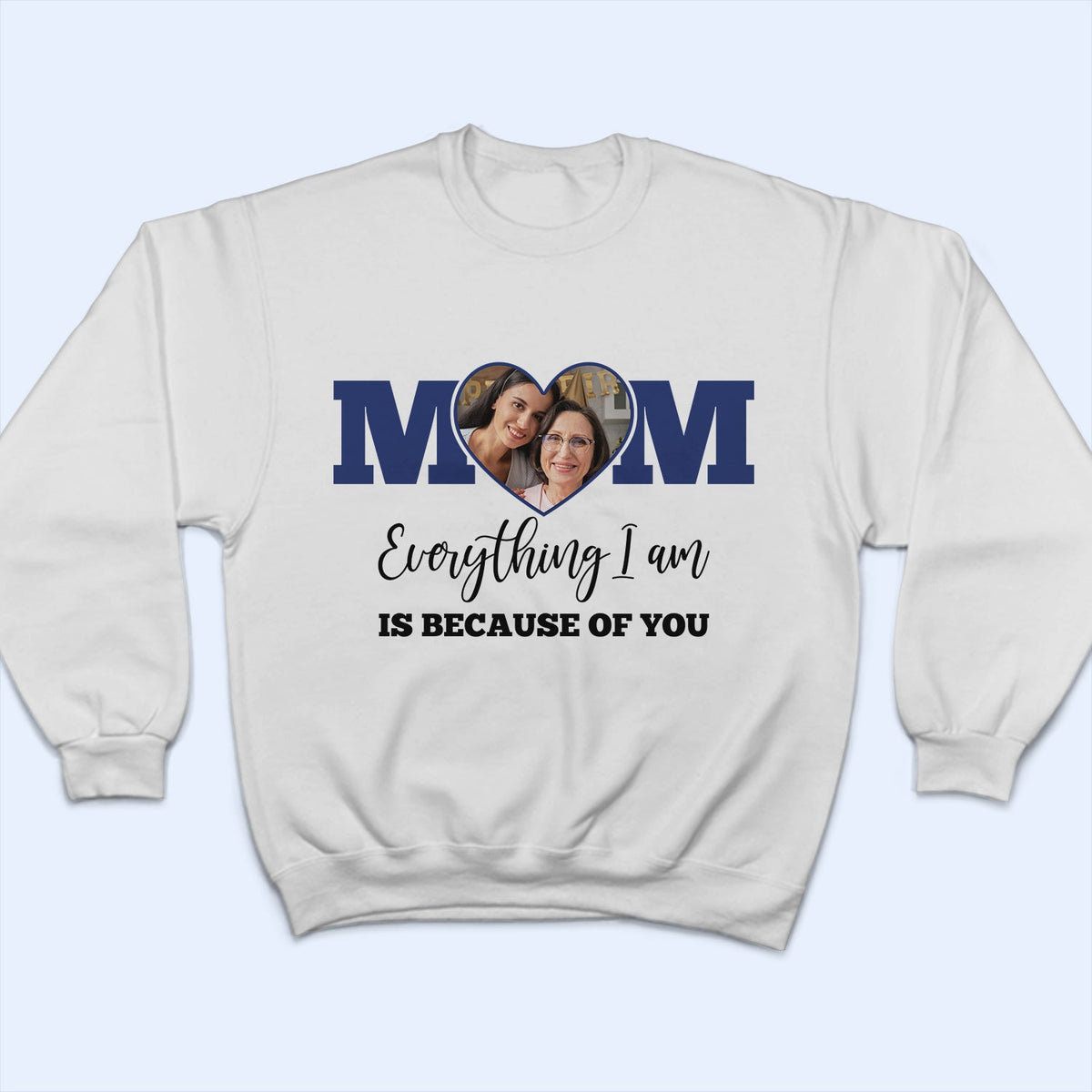 Custom Photo Mom I Love You To The Moon And Back - Gift For Mother - Personalized T Shirt