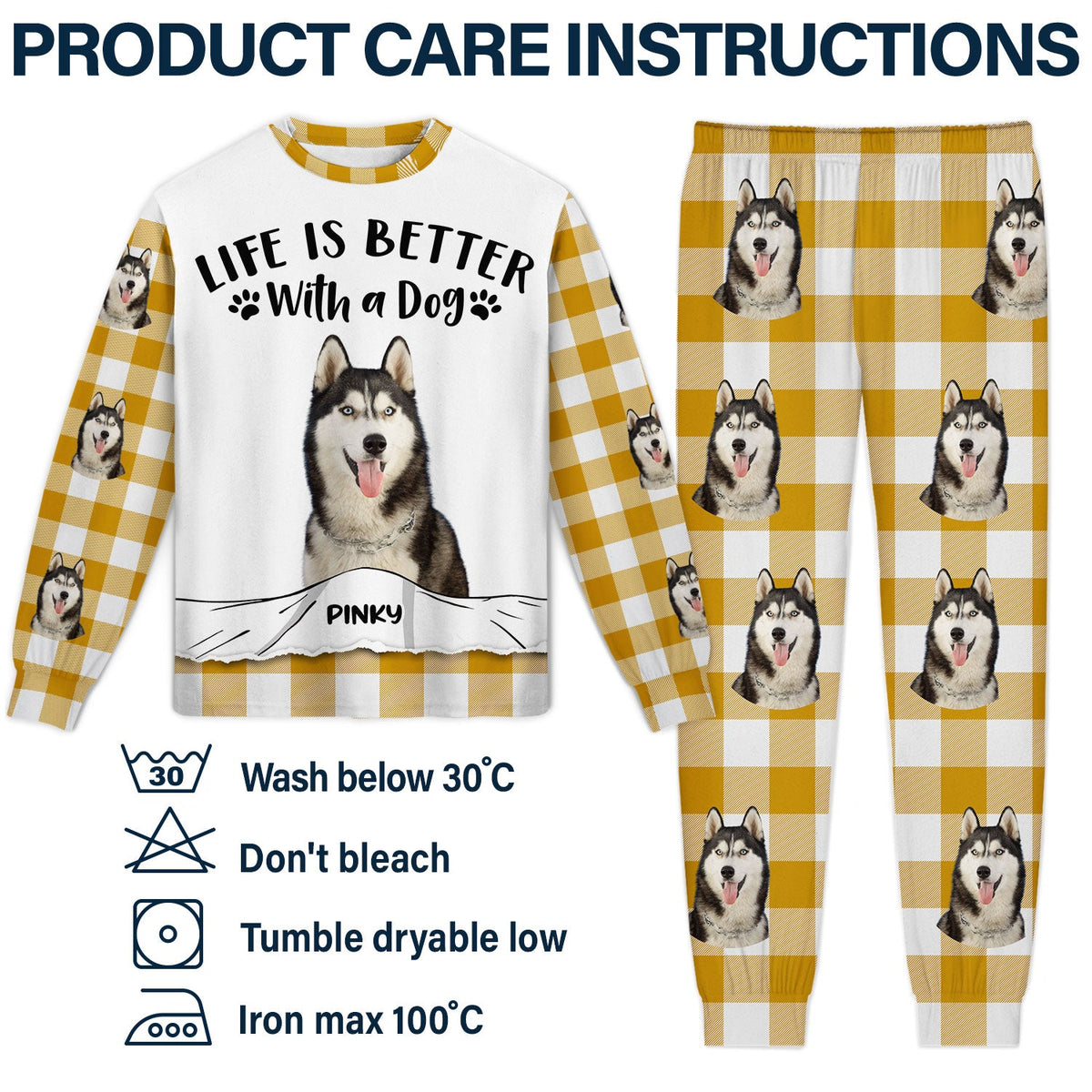 Custom Photo Life Is Better - Gift For Pet Lovers - Personalized Unisex Pajamas Set