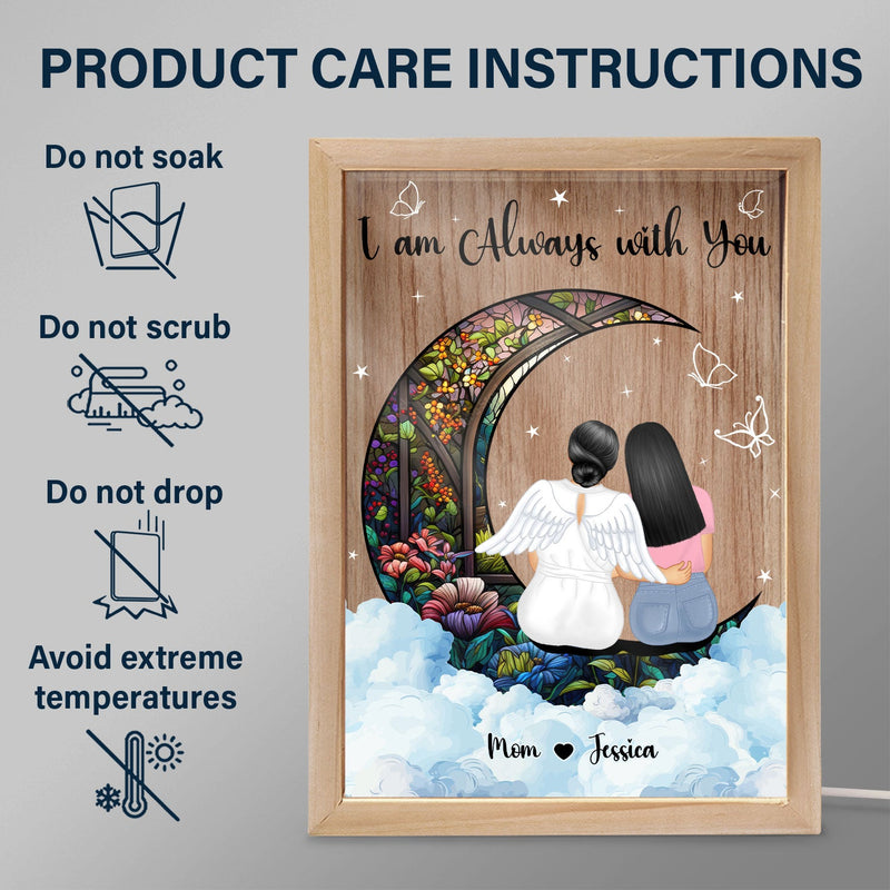 Always With You Mother Daughter - Memorial Gift - Personalized Picture Frame Light Box