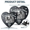 Custom Photo Pet Memorial Forever In Our Hearts - Memorial Gift For Pet Lovers - Personalized Heart Memorial Garden Stone