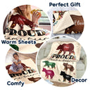 Fière maman ourse - Cadeau pour maman - Couverture polaire personnalisée, couverture sherpa