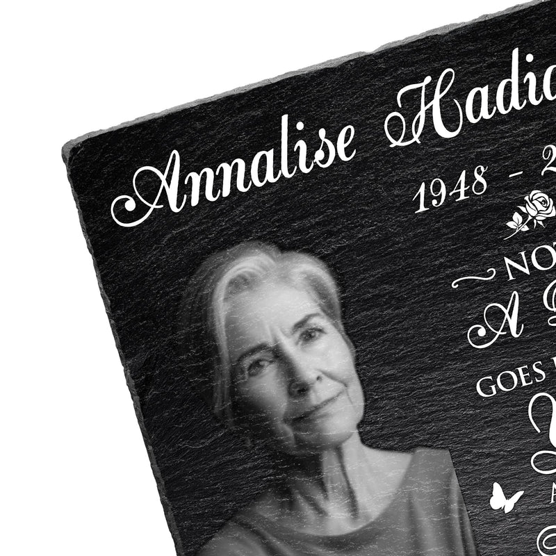 Custom Photo In Loving Memory - Memorial Gift For Family - Personalized Rectangle Memorial Garden Stone