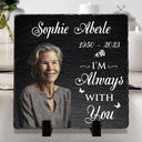 Custom Photo In Loving Memory - Memorial Gift For Family - Personalized Rectangle Memorial Garden Stone