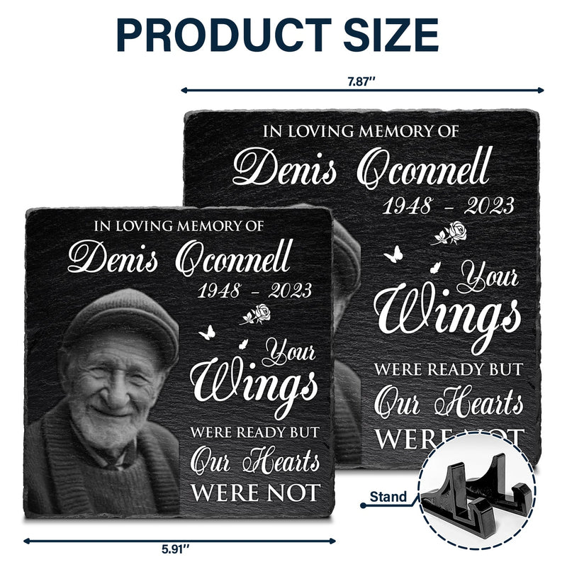 Custom Photo In Loving Memory - Memorial Gift For Family - Personalized Rectangle Memorial Garden Stone