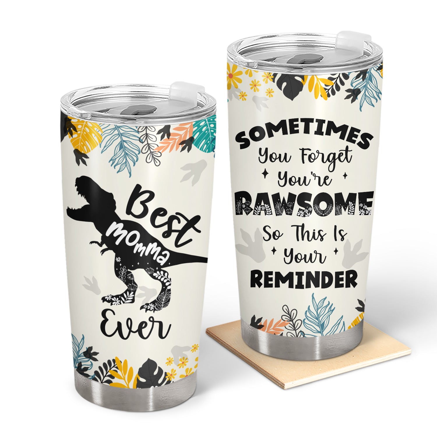 Wander Prints Rawsome 20oz Insulated Tumbler - Gifts for Mom from Daughter Son, Mom Gifts for Mother's Day, Birthday - Gifts for Wife from Husband, Wife Gifts for Mother's Day