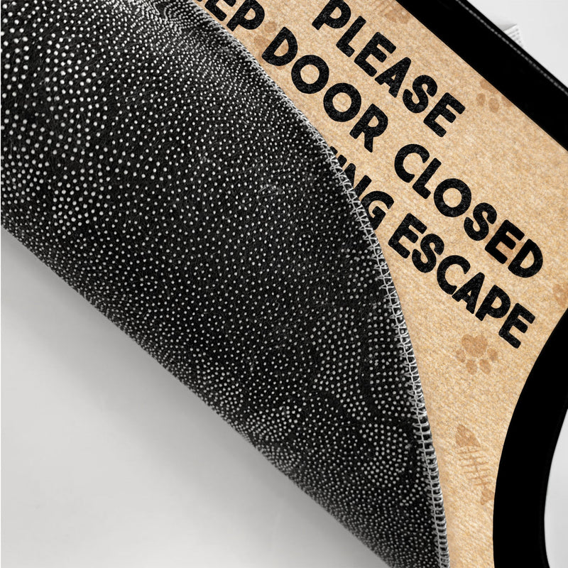 Custom Photo Cats Dogs Planning Escape - Gift For Pet Lovers - Personalized Doormat