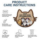 Cats Planning Escape - Gift For Cat Lovers - Personalized Custom Shaped Doormat