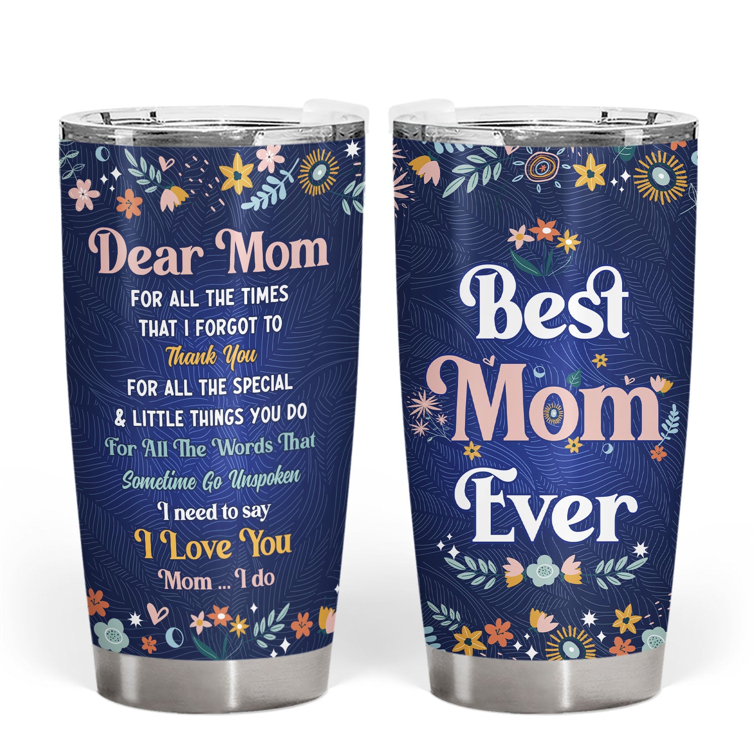 Mom Gifts from Son - 20oz Stainless Steel Insulated Blue Little