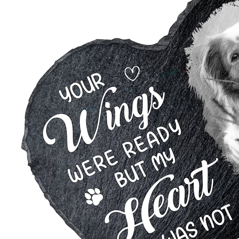 Custom Photo Once By My Side Forever In My Heart - Memorial Gift For Loss Pet, Gift For Pet Lovers - Personalized Heart Memorial Garden Stone