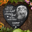 Custom Photo Once By My Side Forever In My Heart - Memorial Gift For Loss Pet, Gift For Pet Lovers - Personalized Heart Memorial Garden Stone