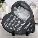 Custom Photo Once By My Side Forever In My Heart - Memorial Gift For Loss Pet, Gift For Pet Lovers - Personalized Heart Memorial Garden Stone