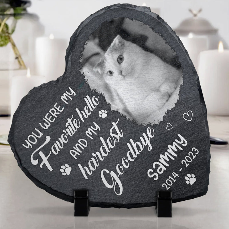Custom Photo Once By My Side Forever In My Heart - Memorial Gift For Loss Pet, Gift For Pet Lovers - Personalized Heart Memorial Garden Stone