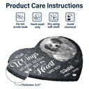 Custom Photo Once By My Side Forever In My Heart - Memorial Gift For Loss Pet, Gift For Pet Lovers - Personalized Heart Memorial Garden Stone