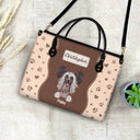 Fur Mom With Love - Gift For Pet Lovers, Pet Mom - Personalized Leather Bag