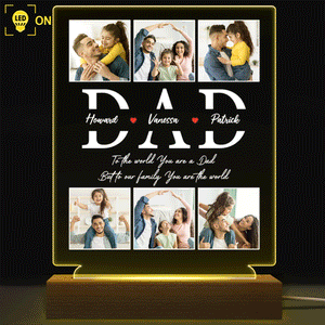 Best Dad In The World LED Night Light - Personalized LED Lamp USA