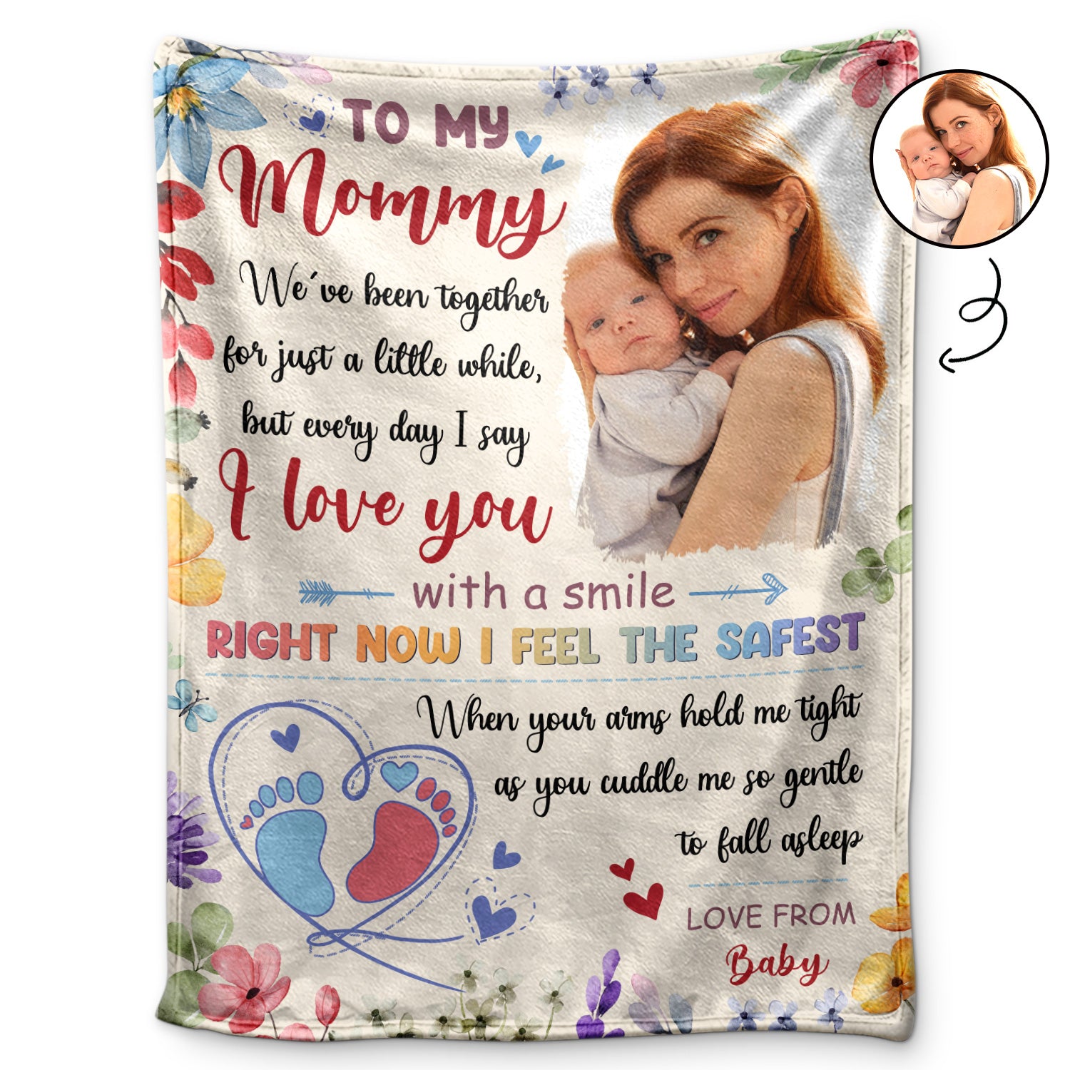 Custom Photo We've Been Together For Just A Little While - Gift For Mom, Mother - Personalized Fleece Blanket, Sherpa Blanket