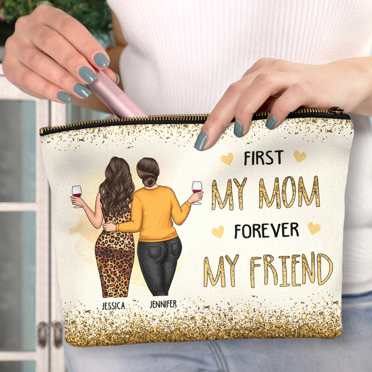Like Mother Like Daughter - Gift For Mom, Mother - Personalized Cosmetic Bag