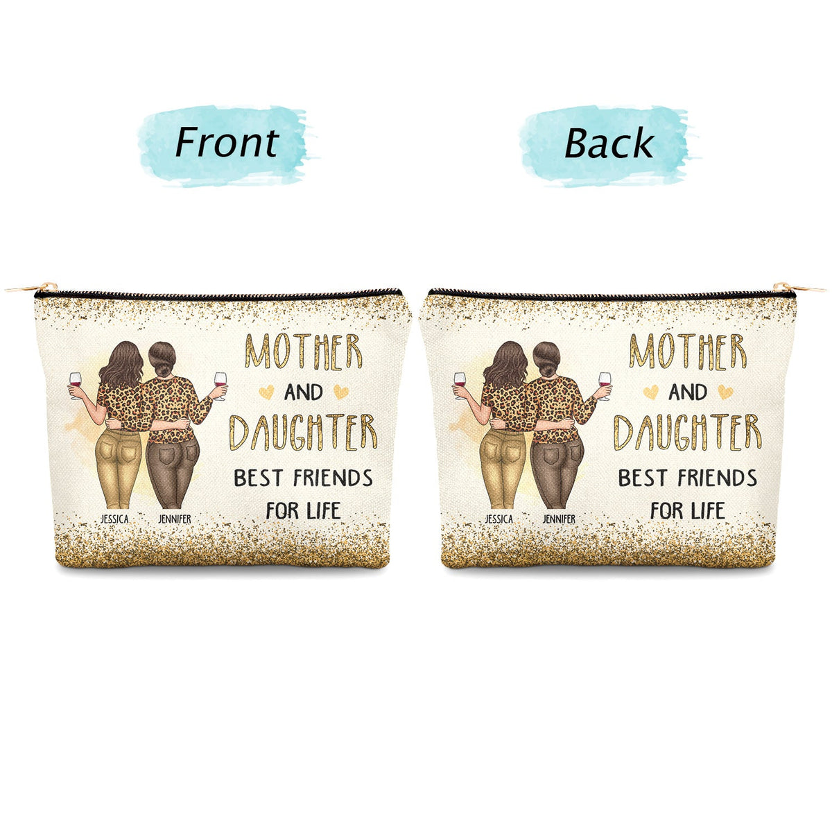 Like Mother Like Daughter - Gift For Mom, Mother - Personalized Cosmetic Bag