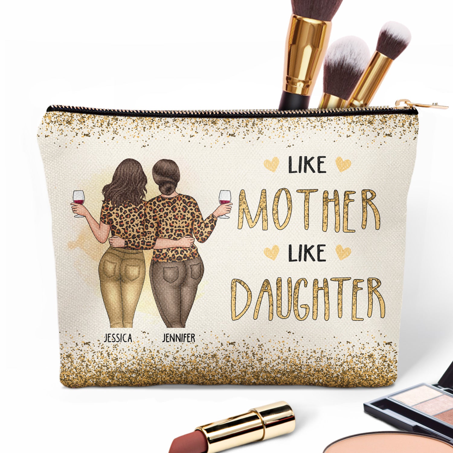 Like Mother Like Daughter - Gift For Mom, Mother - Personalized Cosmetic Bag