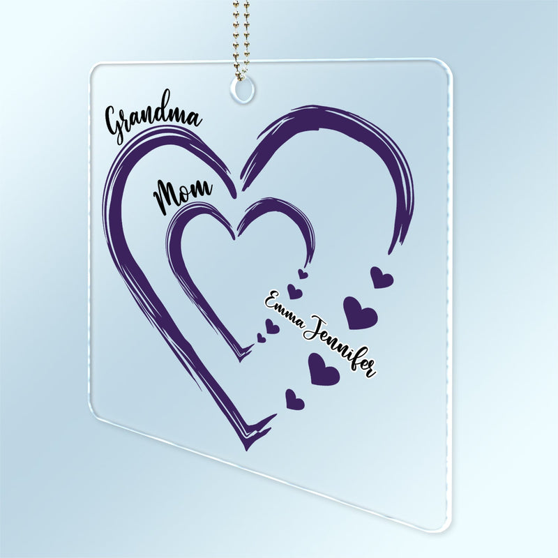 Mom's Grandma's Sweethearts - Gift For Mother, Grandmother - Personalized Acrylic Car Hanger