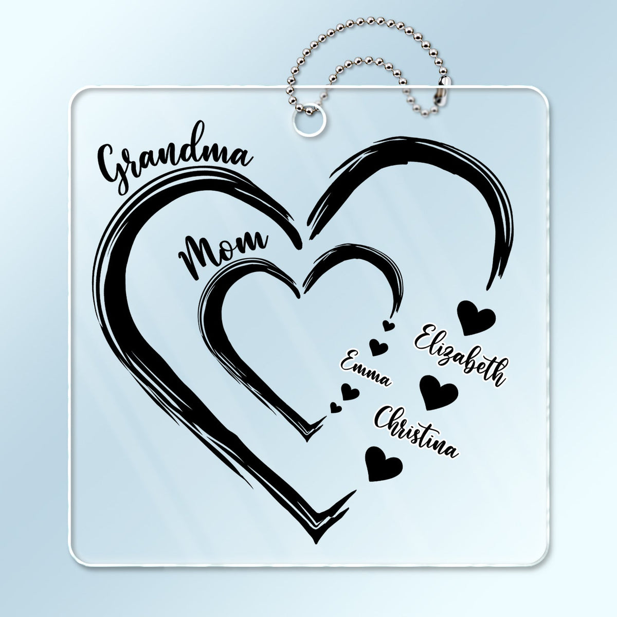Mom's Grandma's Sweethearts - Gift For Mother, Grandmother - Personalized Acrylic Car Hanger
