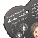 Custom Photo Your Life Was A Blessing - Memorial Gift For Family - Personalized Heart Shaped Garden Slate & Hook