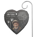 Custom Photo Your Life Was A Blessing - Memorial Gift For Family - Personalized Heart Shaped Garden Slate & Hook