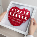 Mom Grandma We Love You - Gift For Mother, Grandmother - Personalized Flower Shadow Box